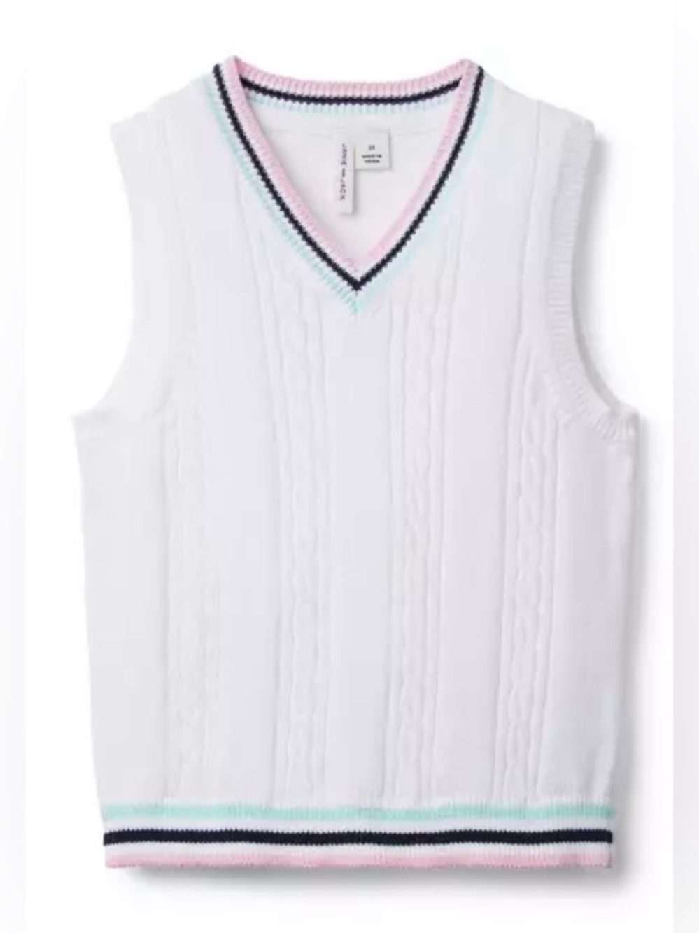 Janie and Jack 18-24mo Boys Cable Knit V-Neck Sweater Vest 100% Cotton